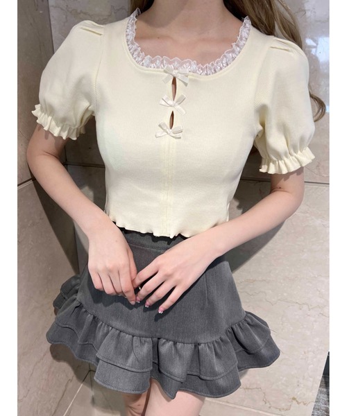 セール】【PHILLY】リボンホールデザイントップス（Tシャツ/カットソー