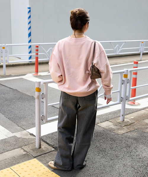 JOURNAL STANDARD（ジャーナルスタンダード）の「《追加2》ワンダーロゴスウェット（スウェット・レディース・アイボリー/ブラック系その他/ピンク・FREE）」の4枚目の写真