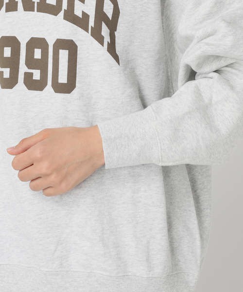 JOURNAL STANDARD（ジャーナルスタンダード）の「《追加2》ワンダーロゴスウェット（スウェット・レディース・アイボリー/ブラック系その他/ピンク・FREE）」の11枚目の写真