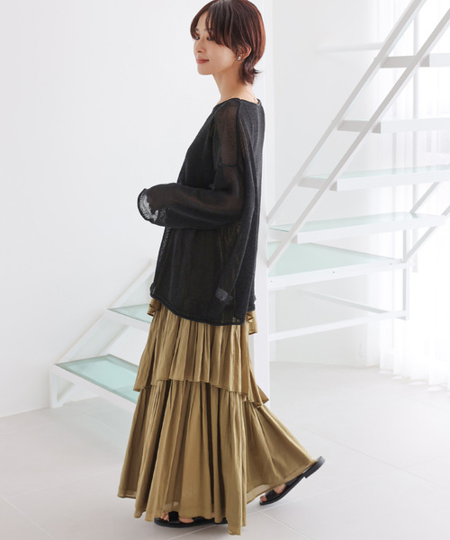 JOURNAL STANDARD relume(ジャーナルスタンダード レリューム)の「《追加》PEリネンルーズプルオーバー(ニット/セーター・レディース・ブラック/ベージュ/ピンク・FREE)」の17枚目の写真