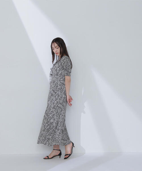 NATURAL BEAUTY BASIC（ナチュラルビューティーベーシック）の「◇フロントリボンプリントワンピース（ワンピース・レディース・ブルー系その他/ブラック系その他・MEDIUM/P/S）」の6枚目の写真