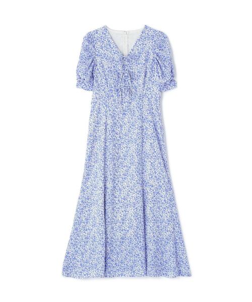 NATURAL BEAUTY BASIC（ナチュラルビューティーベーシック）の「◇フロントリボンプリントワンピース（ワンピース・レディース・ブルー系その他/ブラック系その他・MEDIUM/P/S）」の12枚目の写真