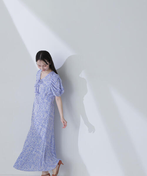 NATURAL BEAUTY BASIC（ナチュラルビューティーベーシック）の「◇フロントリボンプリントワンピース（ワンピース・レディース・ブルー系その他/ブラック系その他・MEDIUM/P/S）」の15枚目の写真