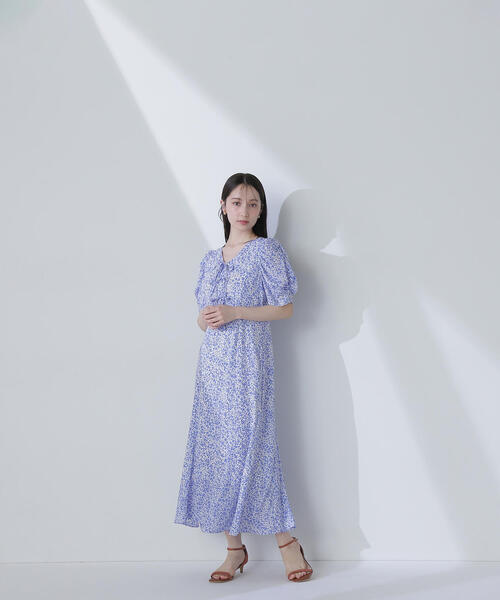 NATURAL BEAUTY BASIC（ナチュラルビューティーベーシック）の「◇フロントリボンプリントワンピース（ワンピース・レディース・ブルー系その他/ブラック系その他・MEDIUM/P/S）」の16枚目の写真