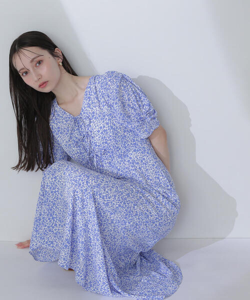 NATURAL BEAUTY BASIC（ナチュラルビューティーベーシック）の「◇フロントリボンプリントワンピース（ワンピース・レディース・ブルー系その他/ブラック系その他・MEDIUM/P/S）」の17枚目の写真