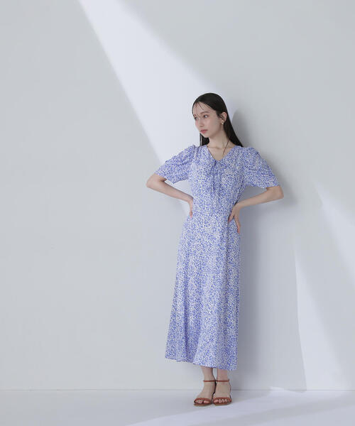 NATURAL BEAUTY BASIC（ナチュラルビューティーベーシック）の「◇フロントリボンプリントワンピース（ワンピース・レディース・ブルー系その他/ブラック系その他・MEDIUM/P/S）」の18枚目の写真