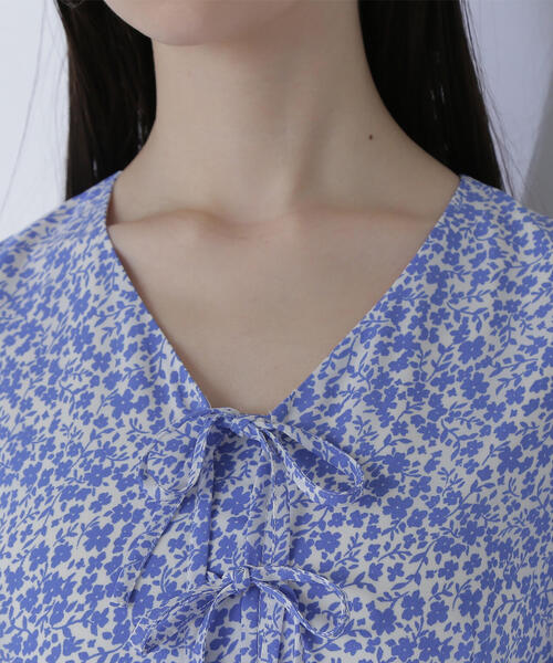 NATURAL BEAUTY BASIC（ナチュラルビューティーベーシック）の「◇フロントリボンプリントワンピース（ワンピース・レディース・ブルー系その他/ブラック系その他・MEDIUM/P/S）」の21枚目の写真