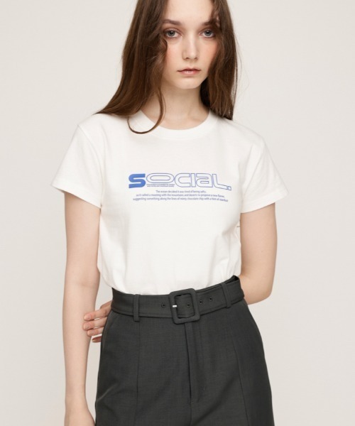 CREWNECK PRINT T/SH クルーネック プリント Tシャツ 夏服 半袖