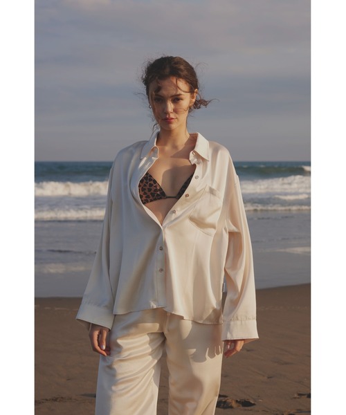 【完売品】 alexiastam サテン シャツ セール】Satin Shirt /サテンシャツ（シャツ/ブラウス）｜ALEXIA STAM