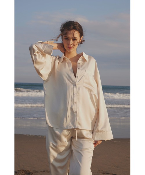 ALEXIA STAM - juemi サテンシャツ　柄シャツ Satin Shirt | ALEXIA STAM
