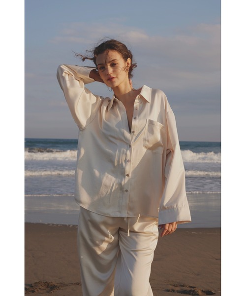 セール】Satin Shirt /サテンシャツ（シャツ/ブラウス）｜ALEXIA