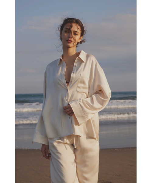セール】Satin Shirt /サテンシャツ（シャツ/ブラウス）｜ALEXIA