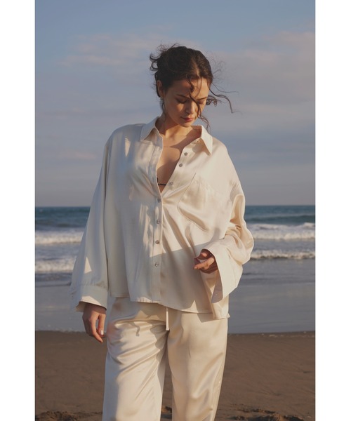 ALEXIA STAM（アリシアスタン）の「Satin Shirt /サテンシャツ