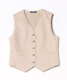 【ウォッシャブル】ポリエステルリネンコード ベスト