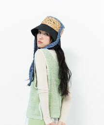ear PAPILLONNER（イアパピヨネ）の「【MISU A BARBE(ミスアバルブ）】HIDDLY BUCKET/ハット（ハット）」