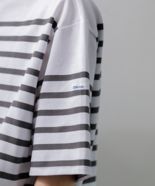 【tomo】ORCIVAL Rachel Basque Shirt Men's Basque shirt Rachel 1952 White / Blue - Orcival made