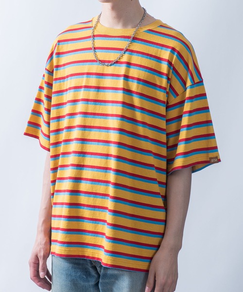 everyone multi border short sleeve tシャツ everyone border short sleeve tee shirt (BLACK) | everyone