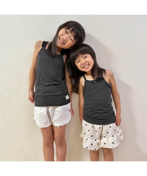 apres les cours（アプレレクール）の「【WEB限定/ジュニア対応】ワッフルショートパンツ（その他パンツ・キッズ・サックスブルー/アイボリー/ブラック/ラベンダー・100/90/80/140/130/120/110）」の9枚目の写真