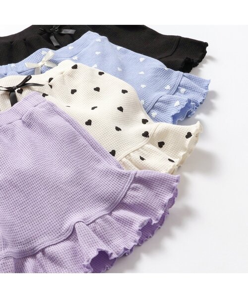 apres les cours（アプレレクール）の「【WEB限定/ジュニア対応】ワッフルショートパンツ（その他パンツ・キッズ・サックスブルー/アイボリー/ブラック/ラベンダー・100/90/80/140/130/120/110）」の13枚目の写真