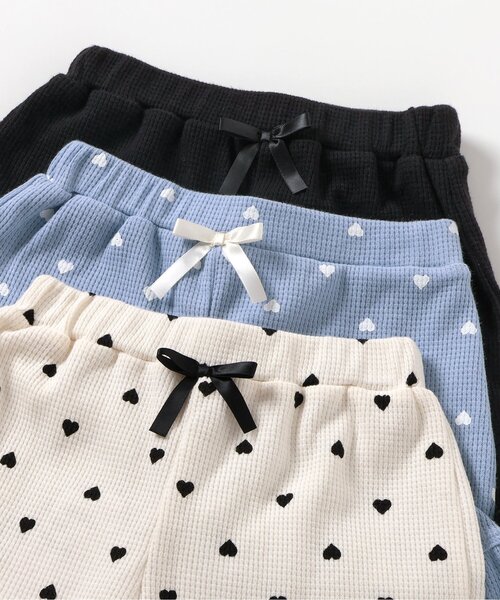 apres les cours（アプレレクール）の「【WEB限定/ジュニア対応】ワッフルショートパンツ（その他パンツ・キッズ・サックスブルー/アイボリー/ブラック/ラベンダー・100/90/80/140/130/120/110）」の15枚目の写真