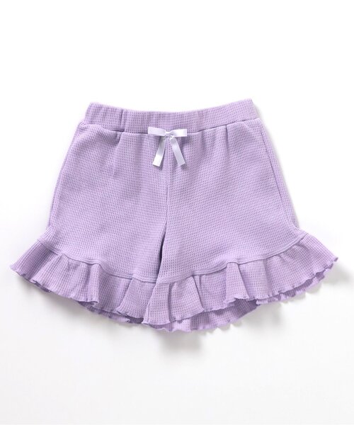 apres les cours（アプレレクール）の「【WEB限定/ジュニア対応】ワッフルショートパンツ（その他パンツ・キッズ・サックスブルー/アイボリー/ブラック/ラベンダー・100/90/80/140/130/120/110）」の17枚目の写真