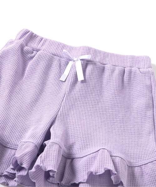 apres les cours（アプレレクール）の「【WEB限定/ジュニア対応】ワッフルショートパンツ（その他パンツ・キッズ・サックスブルー/アイボリー/ブラック/ラベンダー・100/90/80/140/130/120/110）」の20枚目の写真