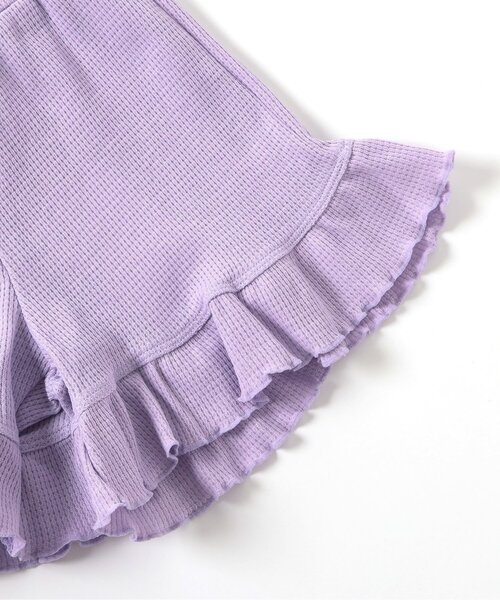 apres les cours（アプレレクール）の「【WEB限定/ジュニア対応】ワッフルショートパンツ（その他パンツ・キッズ・サックスブルー/アイボリー/ブラック/ラベンダー・100/90/80/140/130/120/110）」の22枚目の写真