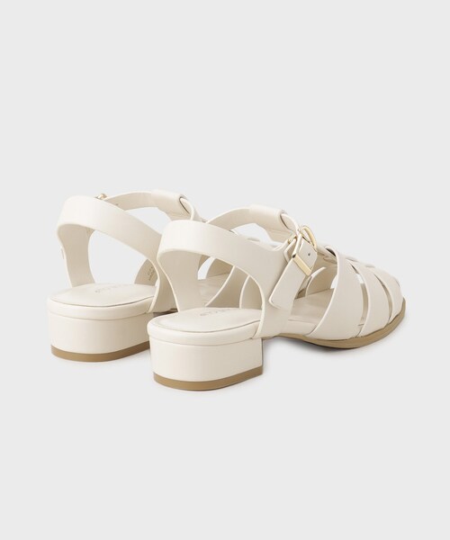 OPAQUE.CLIP（オペークドットクリップ）の「スクエアトゥグルカサンダル（サンダル・レディース・アイボリー/ブラック・03/02）」の9枚目の写真