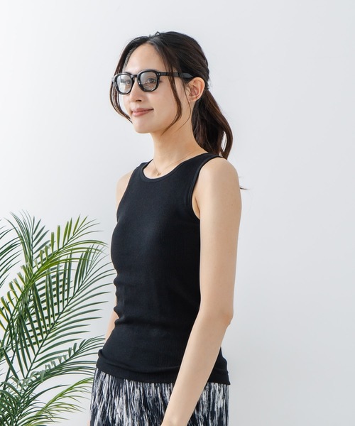 HANES(ヘインズ)の「【Hanes/ヘインズ】ブラ アメリカンスリーブ タンクトップ(タンクトップ・レディース・ブラック/ホワイト/杢グレー・FREE)」の2枚目の写真