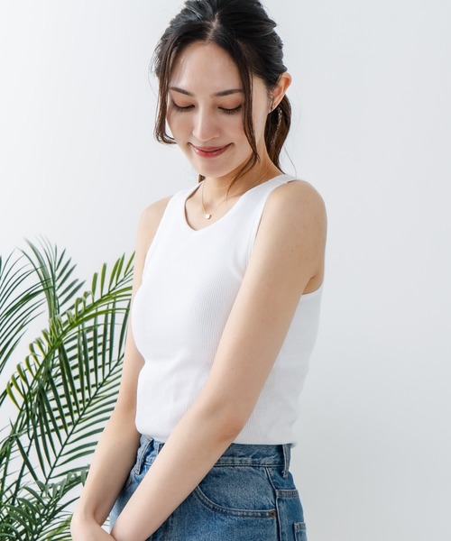 HANES(ヘインズ)の「【Hanes/ヘインズ】ブラ アメリカンスリーブ タンクトップ(タンクトップ・レディース・ブラック/ホワイト/杢グレー・FREE)」の10枚目の写真