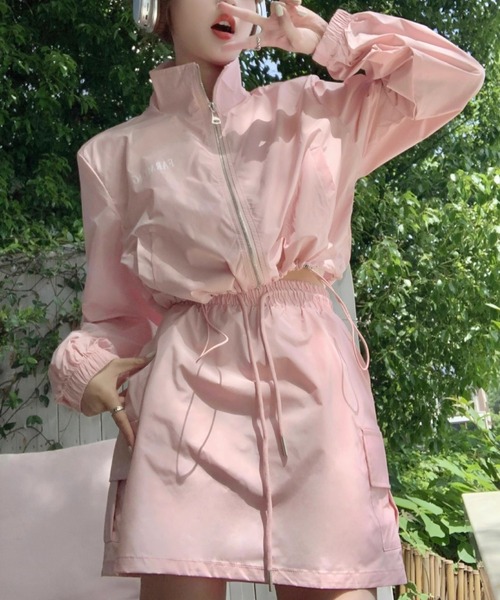 gossip！ロサンゼルス（ゴシップロサンゼルス）の「スタンドネック ジップアップアウター（その他アウター・レディース・ピンク/オフホワイト・S/M）」の14枚目の写真