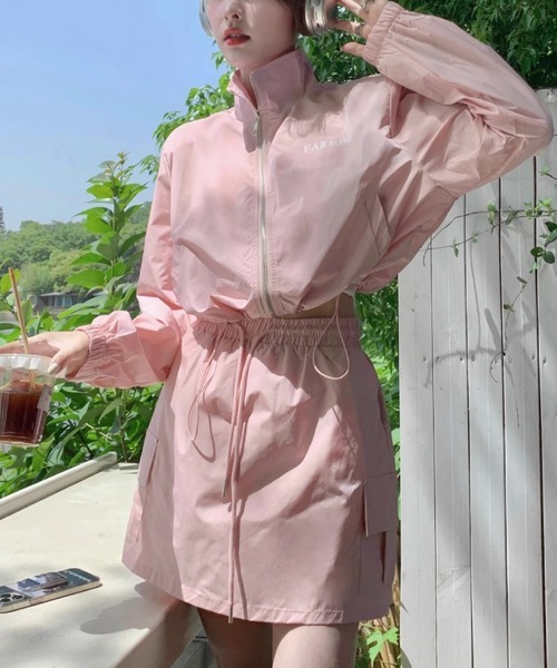 gossip！ロサンゼルス（ゴシップロサンゼルス）の「スタンドネック ジップアップアウター（その他アウター・レディース・ピンク/オフホワイト・S/M）」の16枚目の写真