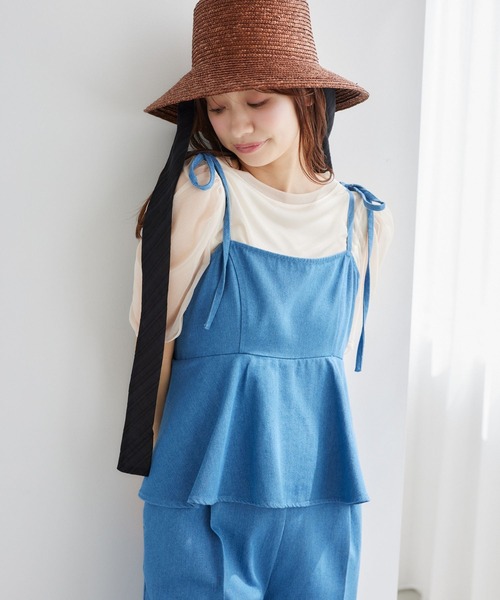 mysty woman（ミスティウーマン）の「［追加1］ラメシアーギャザースリーブプルオーバー　453391（Tシャツ/カットソー・レディース・ブラック/オフホワイト/ライトブルー/チャコールグレー・FREE）」の9枚目の写真