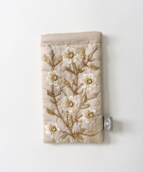 ビーズ刺繍メガネケース（メガネ）｜Three Four Time（スリー