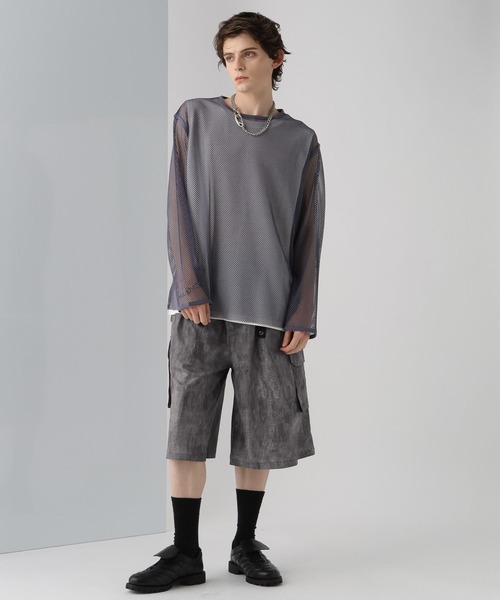 HARE（ハレ）の「【一部カラーSET UP対応】ワイドカーゴショーツ(HARE)（カーゴパンツ・メンズ・ブラック/グレー系その他・FREE）」の3枚目の写真