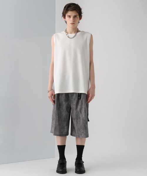 HARE（ハレ）の「【一部カラーSET UP対応】ワイドカーゴショーツ(HARE)（カーゴパンツ・メンズ・ブラック/グレー系その他・FREE）」の4枚目の写真