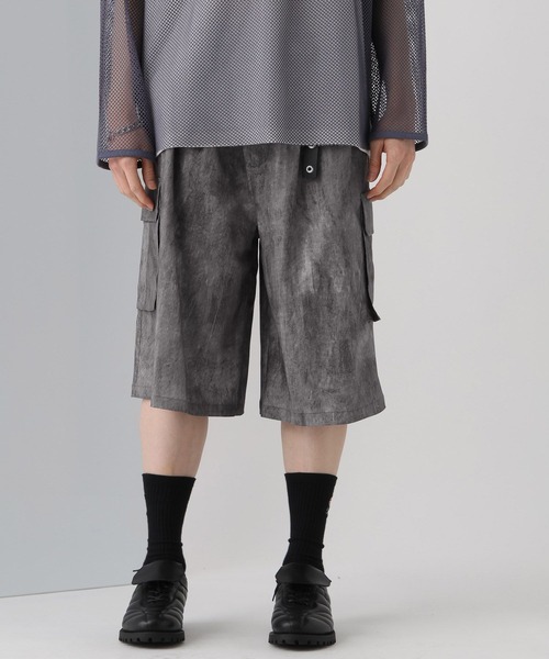 HARE（ハレ）の「【一部カラーSET UP対応】ワイドカーゴショーツ(HARE)（カーゴパンツ・メンズ・ブラック/グレー系その他・FREE）」の9枚目の写真