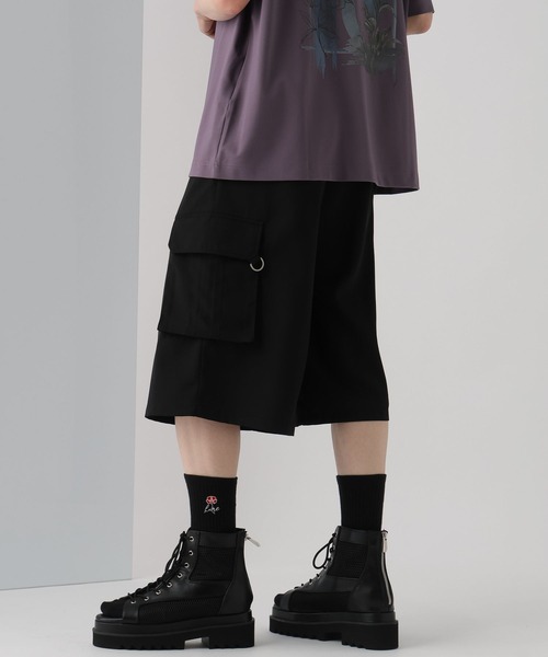 HARE（ハレ）の「【一部カラーSET UP対応】ワイドカーゴショーツ(HARE)（カーゴパンツ・メンズ・ブラック/グレー系その他・FREE）」の11枚目の写真