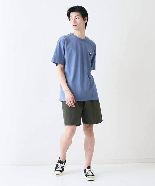 ragged mountain(ラギットマウンテン)の「【RAGGED MOUNTAIN:ラギットマウンテン】ワンポイントロゴTシャツ 半袖 オーバーサイズ(Tシャツ/カットソー・メンズ・ホワイト/ブラック/グレイッシュブルー/パープル/ベージュ・LARGE/X-LARGE/MEDIUM)」の14枚目の写真