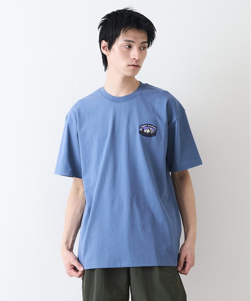 ragged mountain(ラギットマウンテン)の「【RAGGED MOUNTAIN:ラギットマウンテン】ワンポイントロゴTシャツ 半袖 オーバーサイズ(Tシャツ/カットソー・メンズ・ホワイト/ブラック/グレイッシュブルー/パープル/ベージュ・LARGE/X-LARGE/MEDIUM)」の16枚目の写真