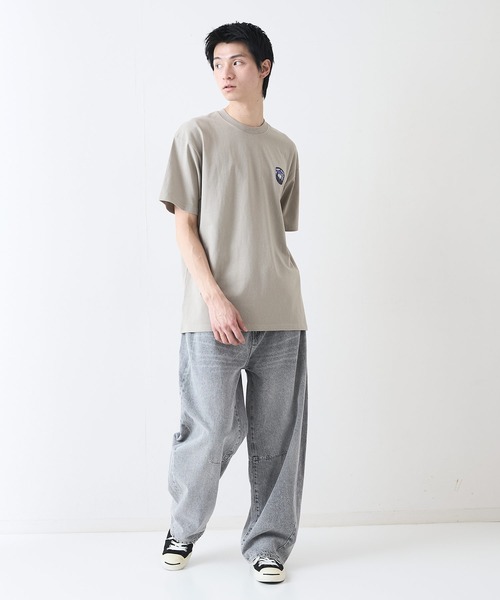 ragged mountain(ラギットマウンテン)の「【RAGGED MOUNTAIN:ラギットマウンテン】ワンポイントロゴTシャツ 半袖 オーバーサイズ(Tシャツ/カットソー・メンズ・ホワイト/ブラック/グレイッシュブルー/パープル/ベージュ・LARGE/X-LARGE/MEDIUM)」の21枚目の写真