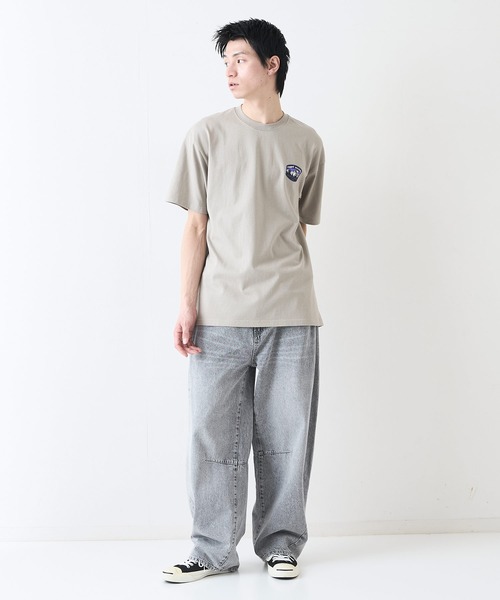 ragged mountain(ラギットマウンテン)の「【RAGGED MOUNTAIN:ラギットマウンテン】ワンポイントロゴTシャツ 半袖 オーバーサイズ(Tシャツ/カットソー・メンズ・ホワイト/ブラック/グレイッシュブルー/パープル/ベージュ・LARGE/X-LARGE/MEDIUM)」の22枚目の写真
