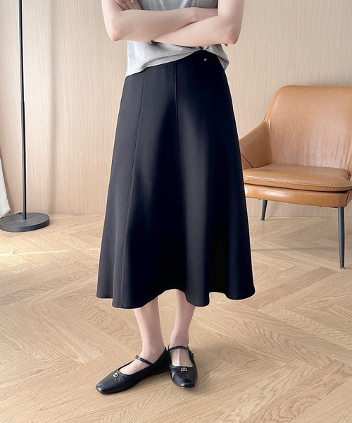 DECADE CLASSIC（ディケイド クラシック）の「Aラインフレアスカート（スカート・レディース・ブラック/オフホワイト・SMALL/MEDIUM）」の5枚目の写真