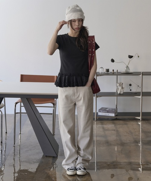 国産リネンデニム　おしゃれなモンペ型パンツ　服作り40年の田舎町仕立屋 kz09747_yhssm.jpg