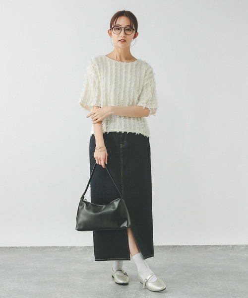 セール】ジャガードフリンジプルオーバー/289888（Tシャツ/カットソー