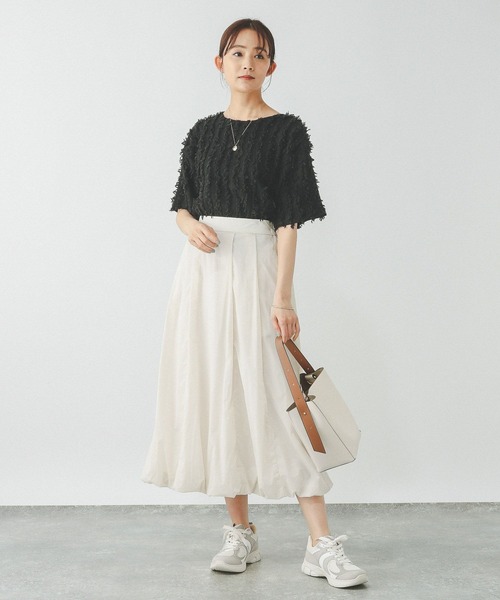 GLOBAL WORK（グローバルワーク）の「ジャガードフリンジプルオーバー/289888（Tシャツ/カットソー・レディース・サックスブルー/アイボリー/ブラック・MEDIUM/LARGE）」の8枚目の写真