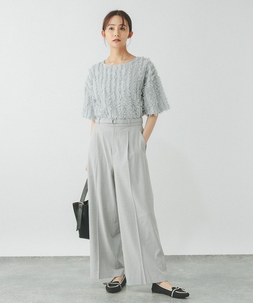 GLOBAL WORK（グローバルワーク）の「ジャガードフリンジプルオーバー/289888（Tシャツ/カットソー・レディース・サックスブルー/アイボリー/ブラック・MEDIUM/LARGE）」の12枚目の写真