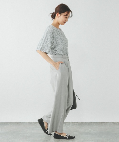 GLOBAL WORK（グローバルワーク）の「ジャガードフリンジプルオーバー/289888（Tシャツ/カットソー・レディース・サックスブルー/アイボリー/ブラック・MEDIUM/LARGE）」の13枚目の写真