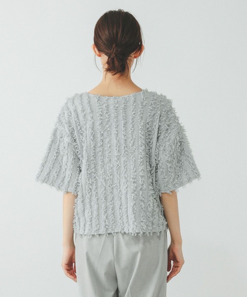 GLOBAL WORK（グローバルワーク）の「ジャガードフリンジプルオーバー/289888（Tシャツ/カットソー・レディース・サックスブルー/アイボリー/ブラック・MEDIUM/LARGE）」の18枚目の写真