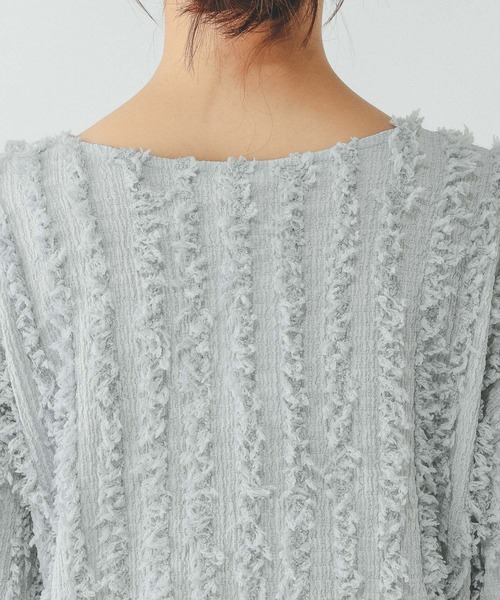 GLOBAL WORK（グローバルワーク）の「ジャガードフリンジプルオーバー/289888（Tシャツ/カットソー・レディース・サックスブルー/アイボリー/ブラック・MEDIUM/LARGE）」の20枚目の写真